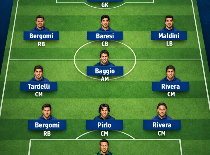 Italy all-time best XI featuring Buffon, Maldini, Pirlo and Baggio
