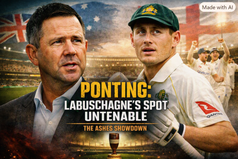 🏏 Ponting: Labuschagne’s Australia Test Place ‘Almost Untenable’