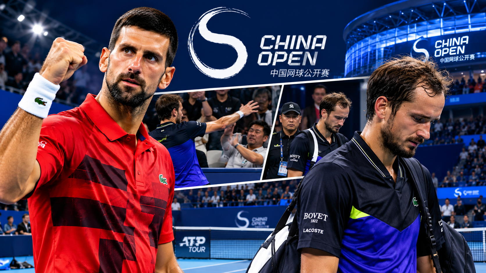 Medvedev Disqualified After Striking Fan — Djokovic Into China Open Final