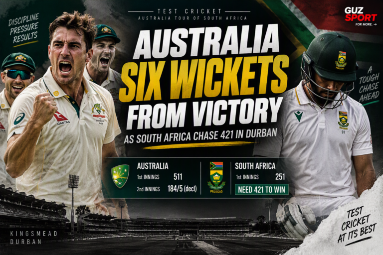 Australia Six Wickets From Victory as South Africa Chase 421 in Durban