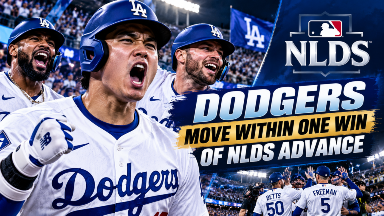 Dodgers Move Within One Win of NLDS Advance