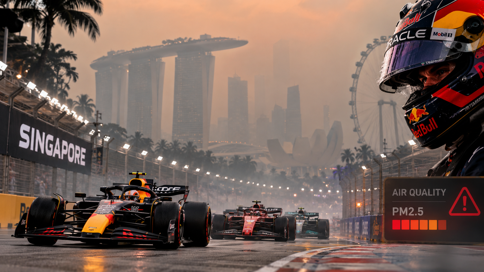 F1 drivers face ‘unhealthy’ Singapore air as ‘super’ El Niño fuels wildfire haze